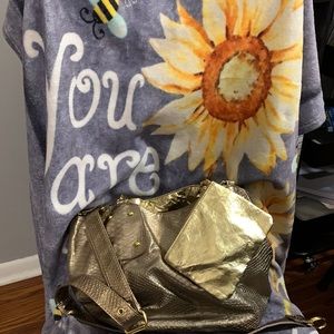 BIG BUDDHA  “JBrianna Bronze” Faux Snakeskin Handbag NWT